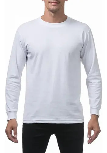 Playera Manga Larga Marca Pro Club Algodón Pesado